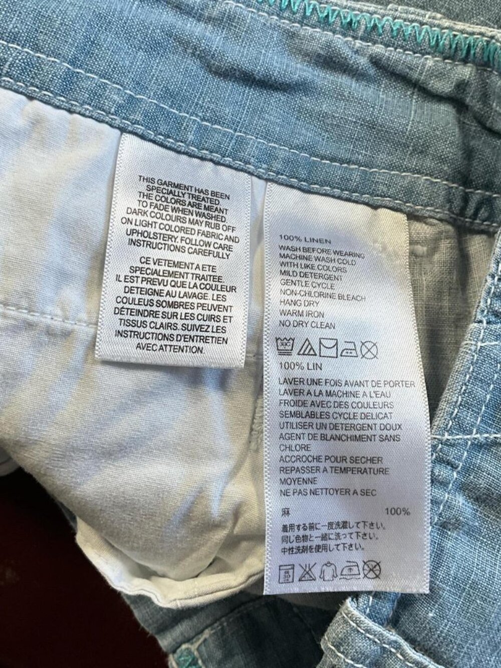 Tommy Bahama Light Blue Chambray Bermuda Shorts - Picture 8 of 8